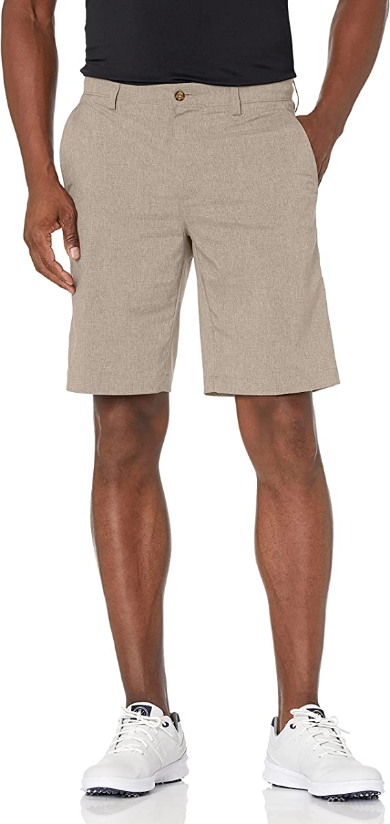 PGA Tour Mens Flat Front Heather Golf Shorts