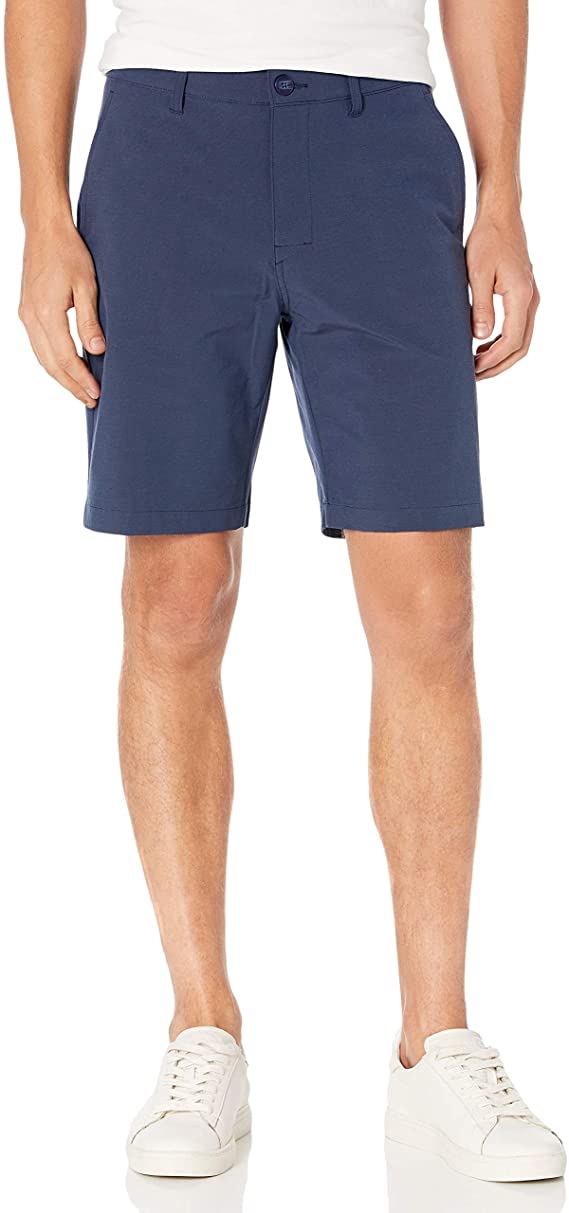 PGA Tour Mens Flat Front Horizontal Textured Stretch Golf Shorts