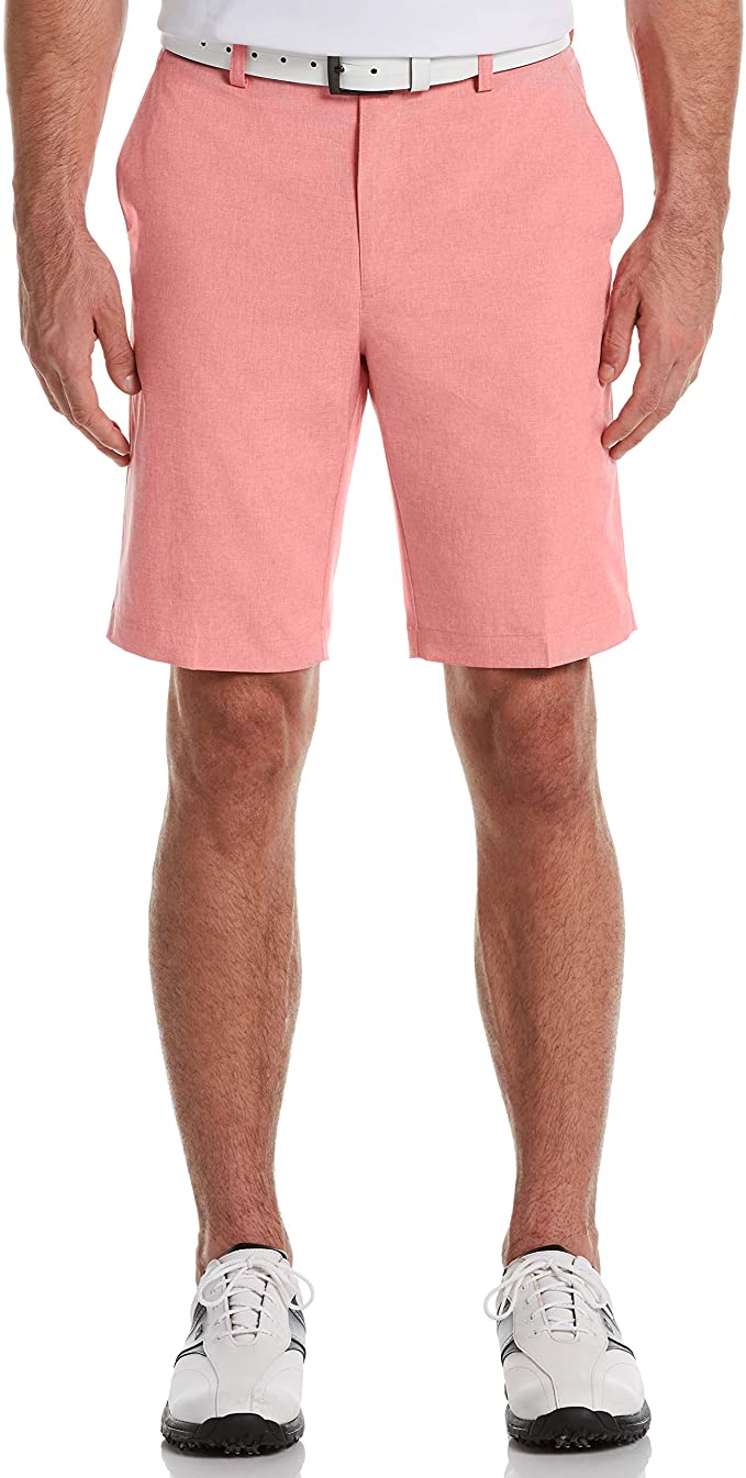 Mens PGA Tour Flat Front Hybrid Heather Golf Shorts