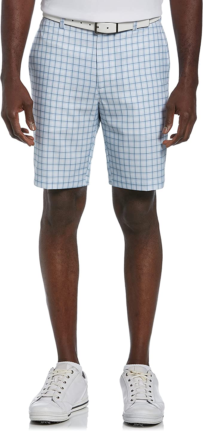 Mens PGA Tour Road Map Plaid Golf Shorts