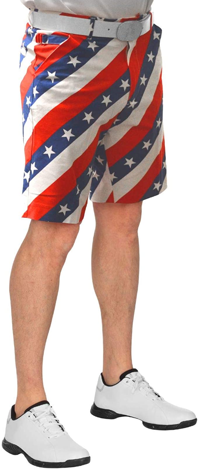 Mens Royal and Awesome Patterned Golf Shorts