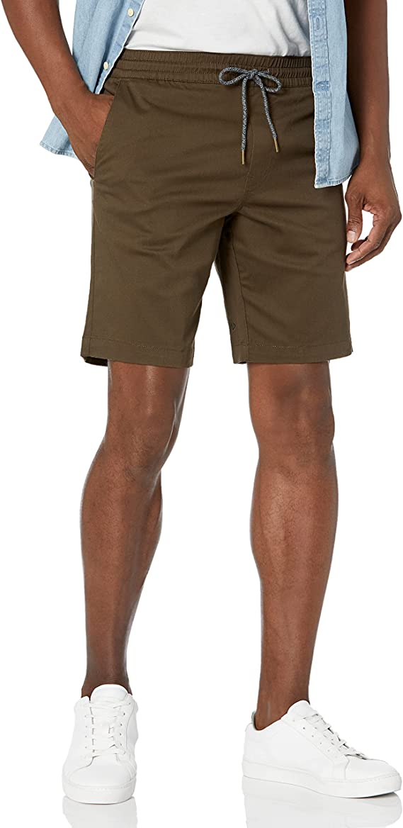 Mens Volcom Frickin Elastic Waist Chino Golf Shorts