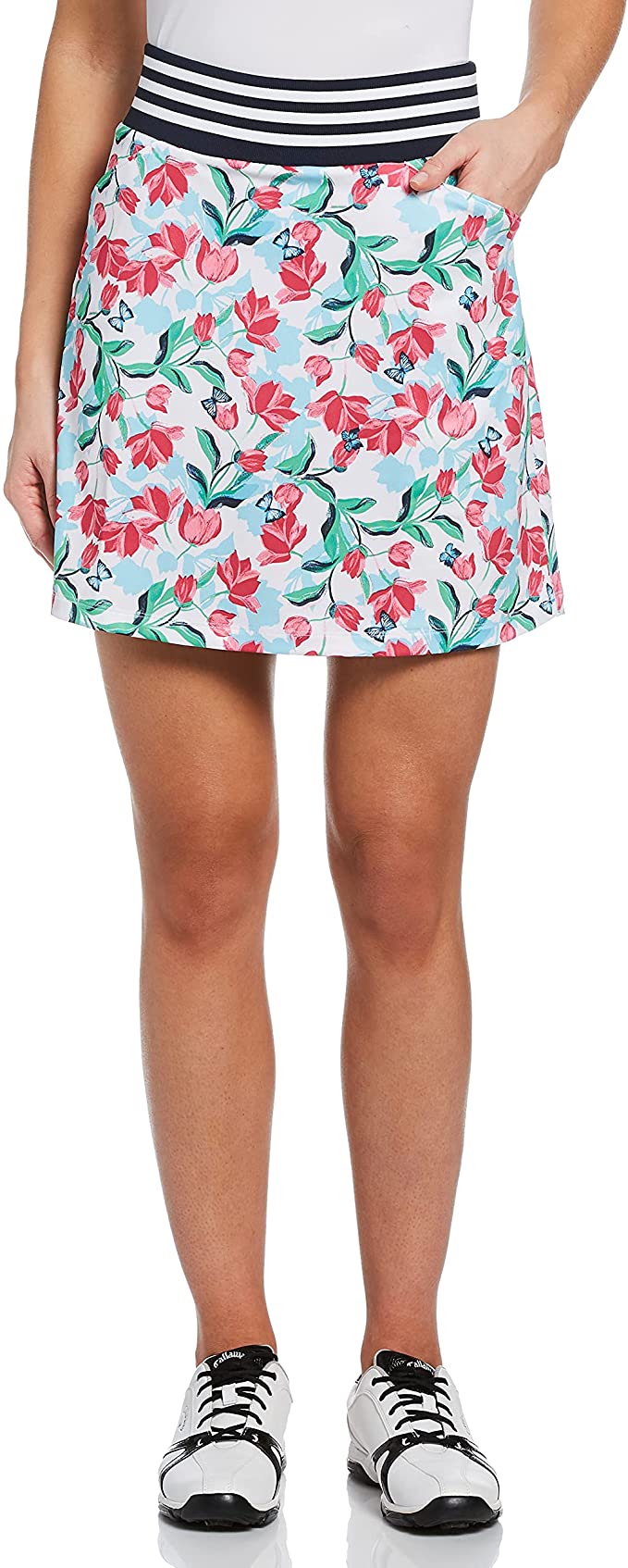 Womens Callaway Brush Stroke Floral Golf Skorts