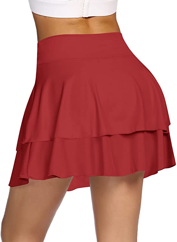 Womens Coorun Ruffle Pleated Golf Skorts