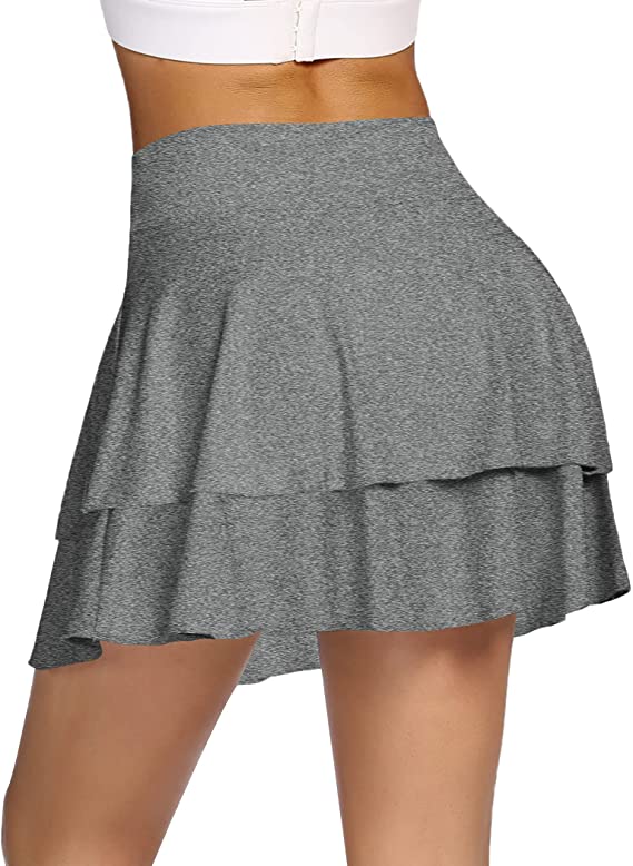 Coorun Womens Ruffle Pleated Golf Skorts