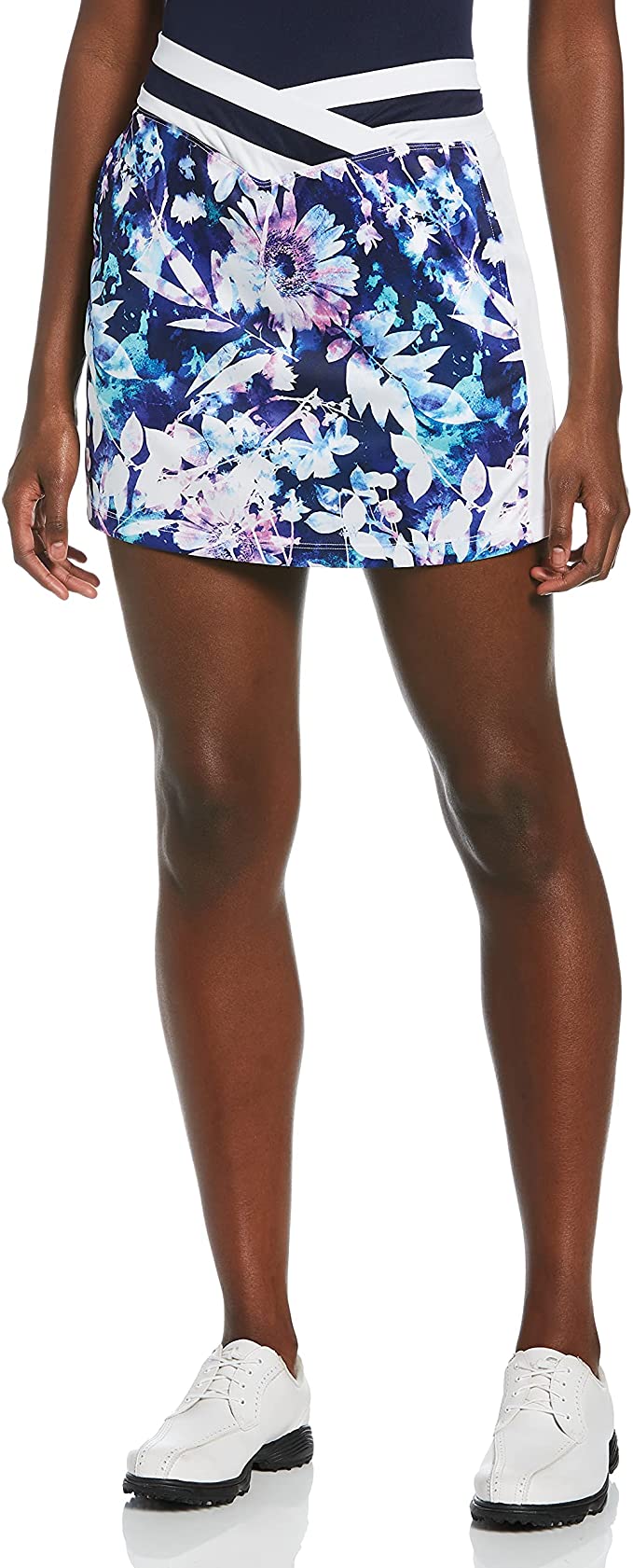 Womens PGA Tour Shadow Floral Print Golf Skorts