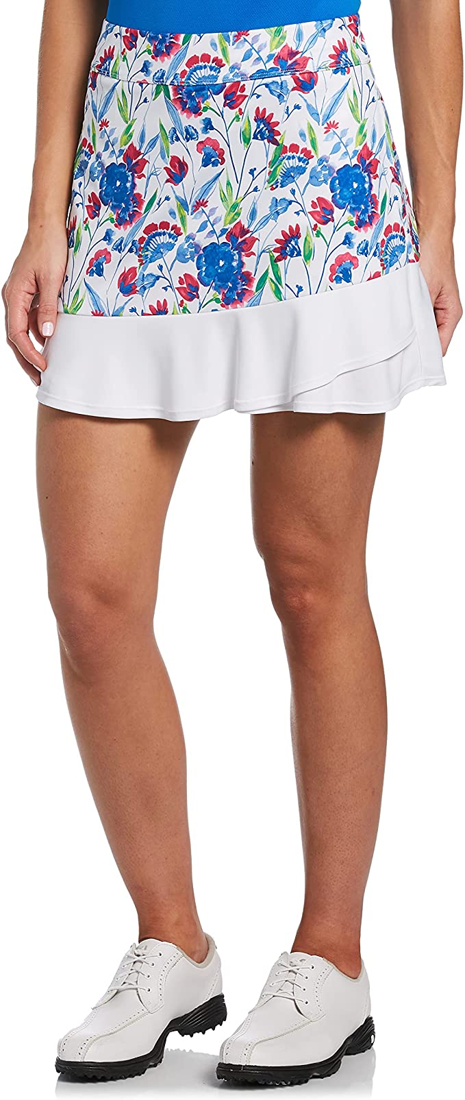 Womens PGA Tour Standard Painterly Floral Print Golf Skorts