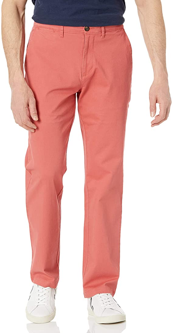 Mens Amazon Essentials Relaxed Fit Casual Stretch Golf Pants