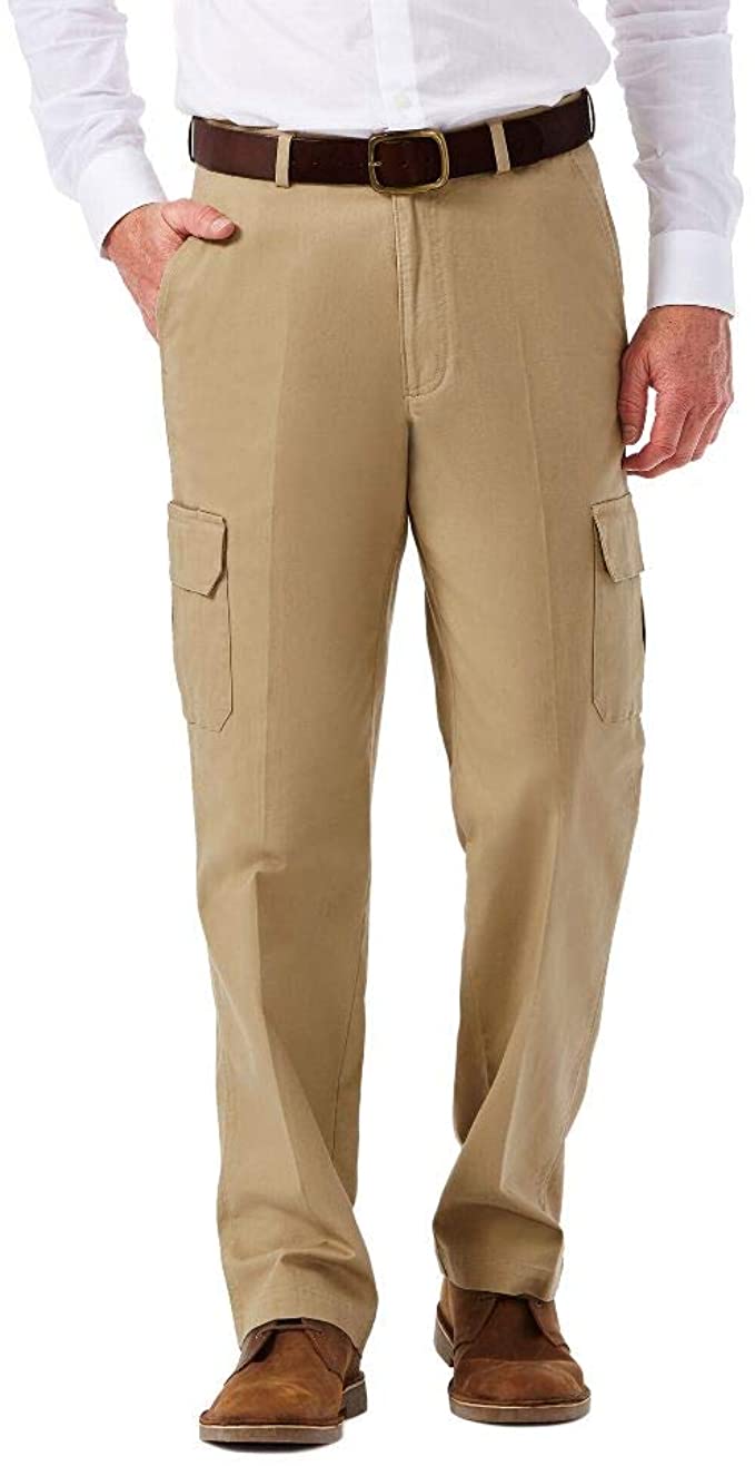 Haggar Mens Comfort Stretch Cargo Golf Pants