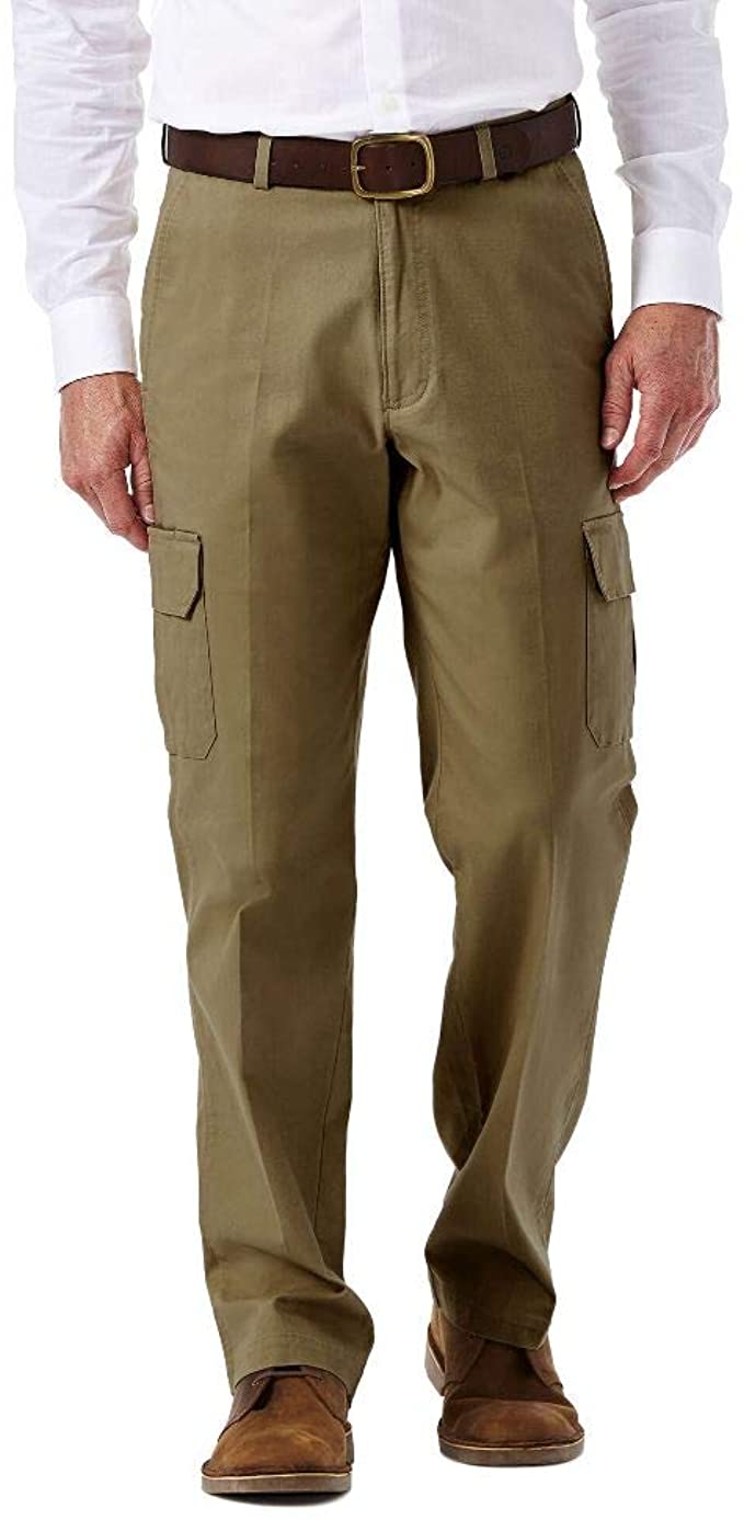 Haggar Mens Comfort Stretch Cargo Golf Pants