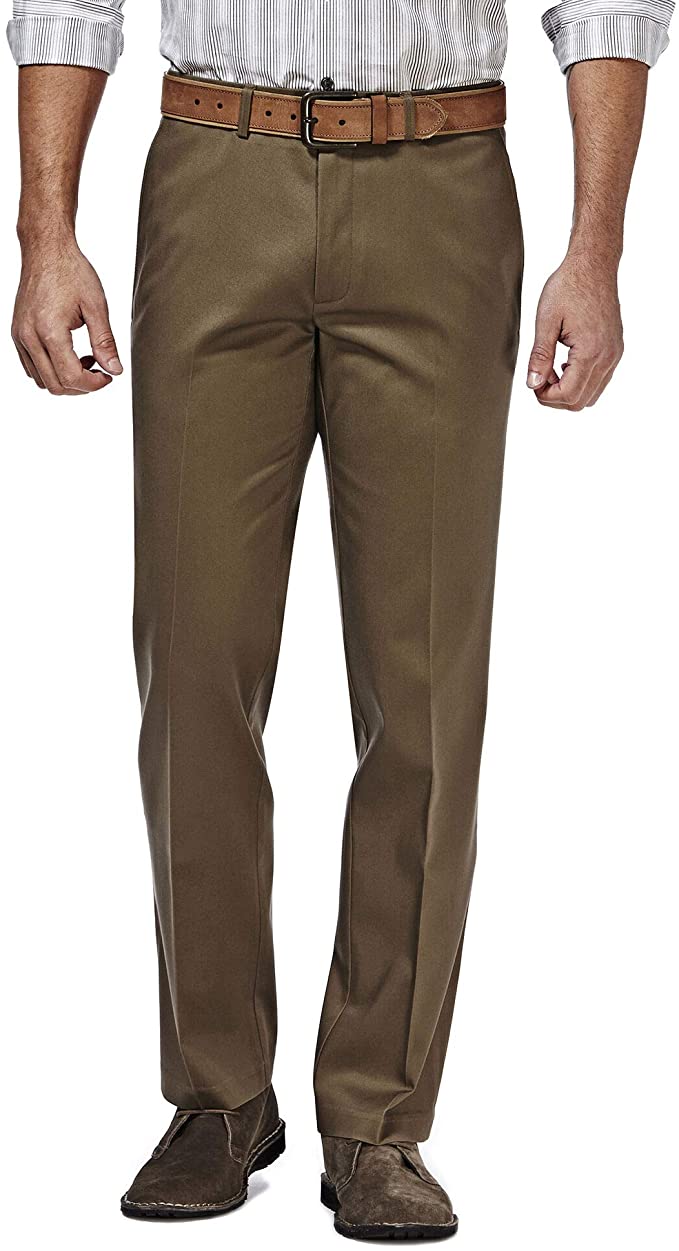 Mens Haggar Premium No Iron Khaki Golf Pants