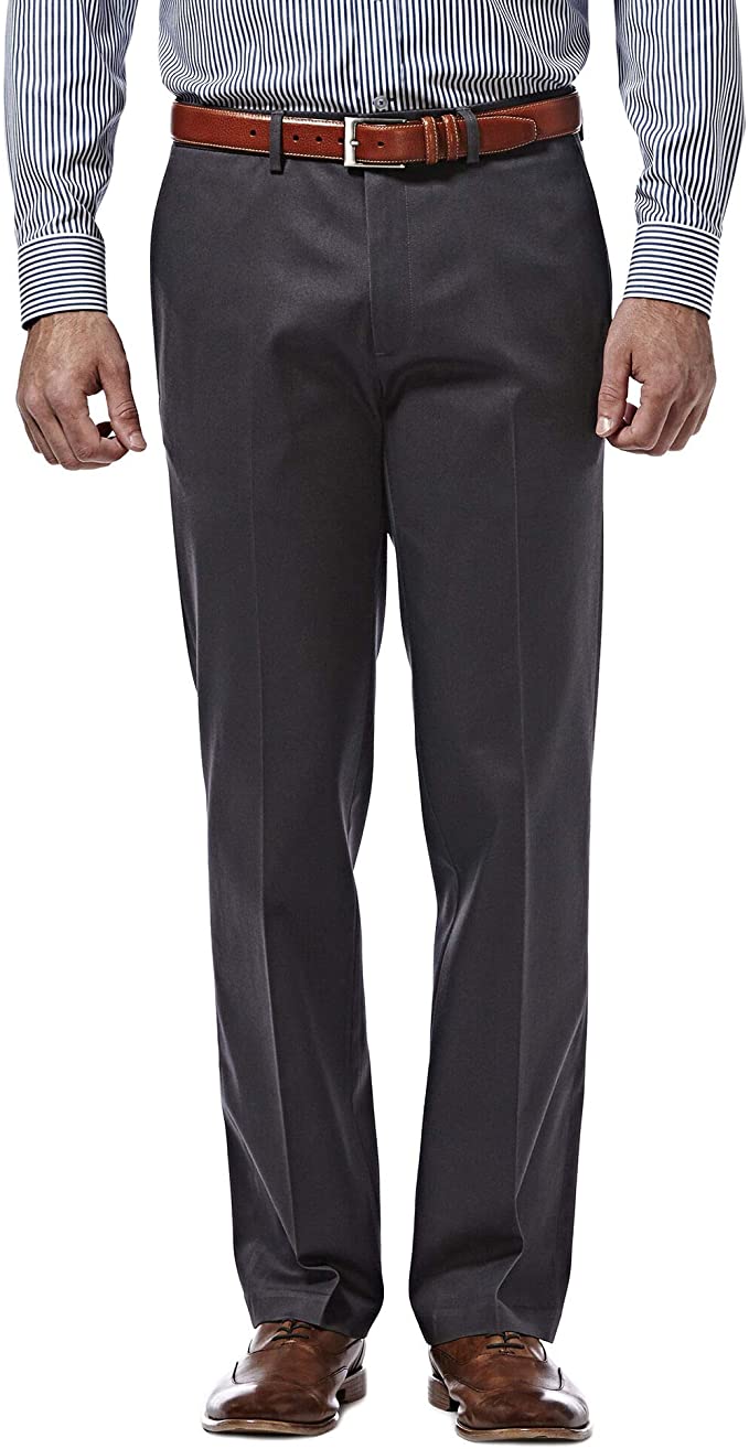 Haggar Mens Premium No Iron Khaki Golf Pants