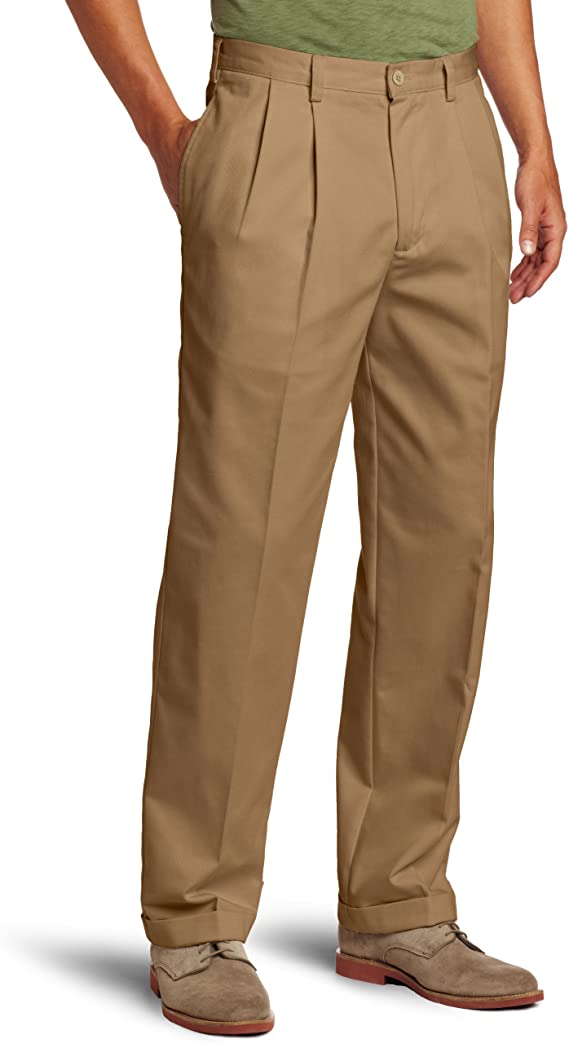 Mens Izod American Chino Double Pleated Golf Pants