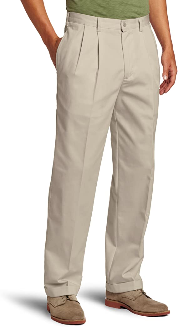 Izod Mens American Chino Double Pleated Golf Pants