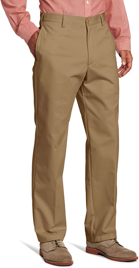 Izod Mens American Chino Flat Front Classic Fit Golf Pants
