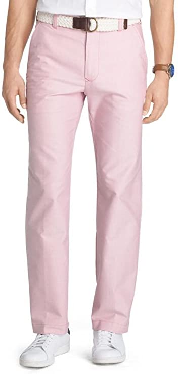 Mens Izod Newport Belted Flat Front Oxford Golf Pants