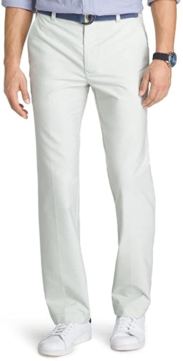 Izod Mens Newport Belted Flat Front Oxford Golf Pants