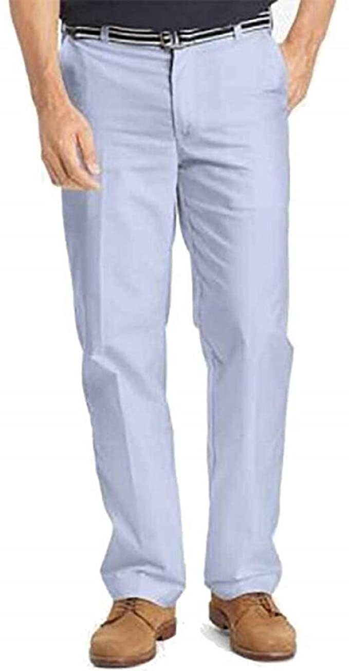 Izod Mens Newport Belted Flat Front Oxford Golf Pants