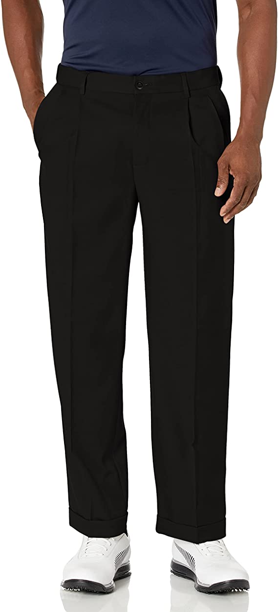 Mens PGA Tour Double Pleated Expandable Waistband Golf Pants