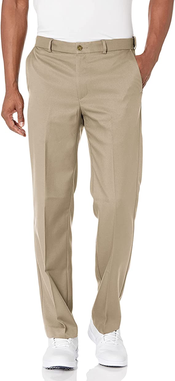 Mens PGA Tour Flat Front Expandable Waistband Golf Pants