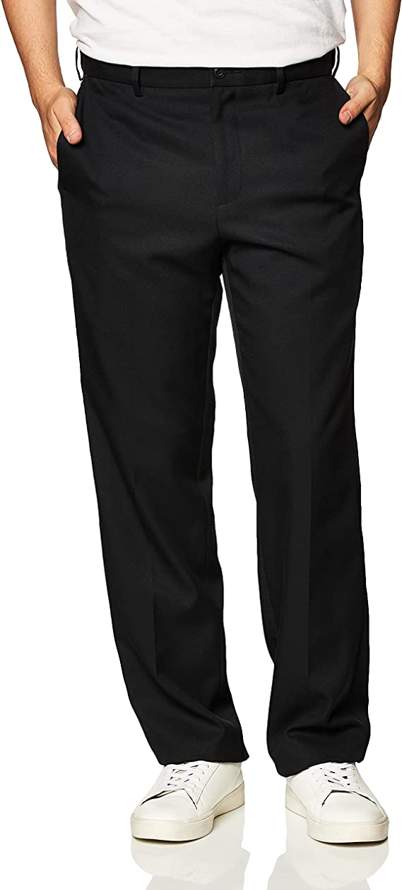 PGA Tour Mens Flat Front Expandable Waistband Golf Pants