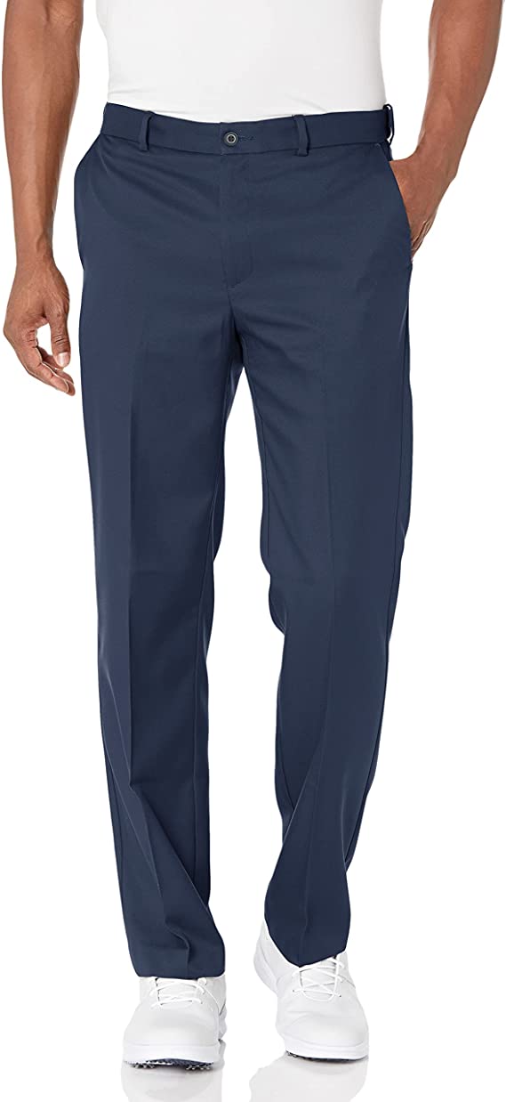 PGA Tour Mens Flat Front Expandable Waistband Golf Pants