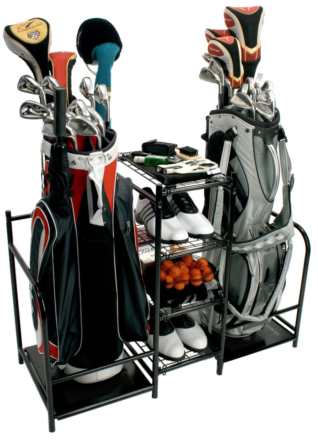 ProActive Sports Dual Golf Bag, Gear and Equipment Storage Metal Organizers