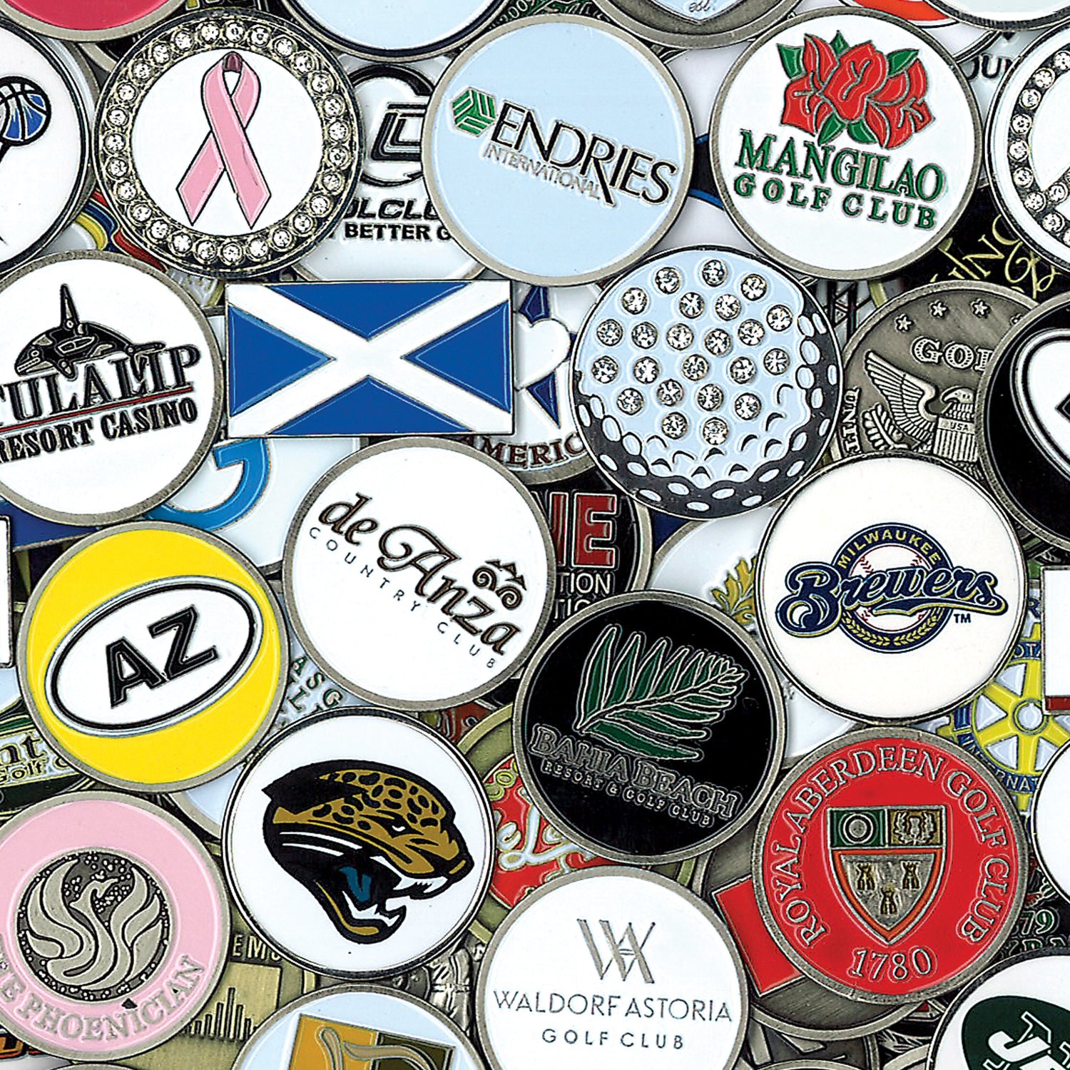 CMC Golf Ball Markers Assortment Pack of 50