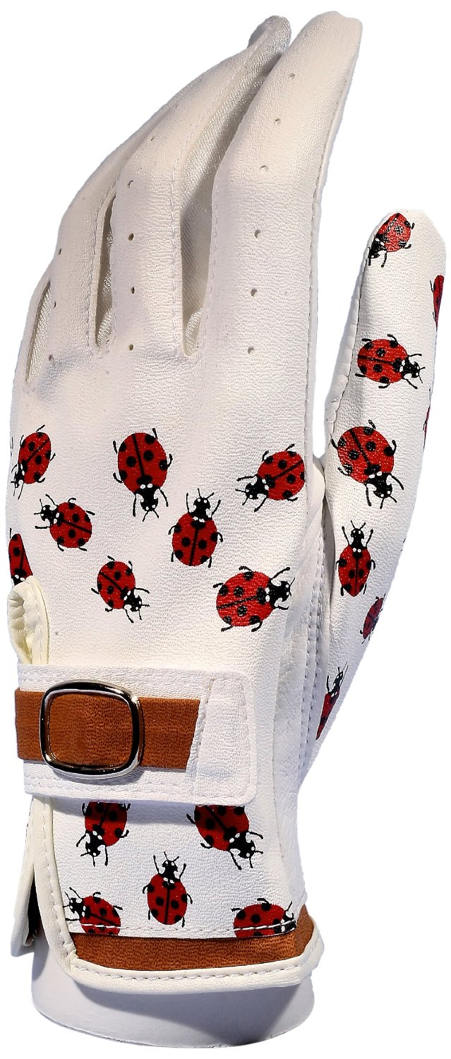 Womens LilyBeth Printed Ladybug Buckled Golf Gloves