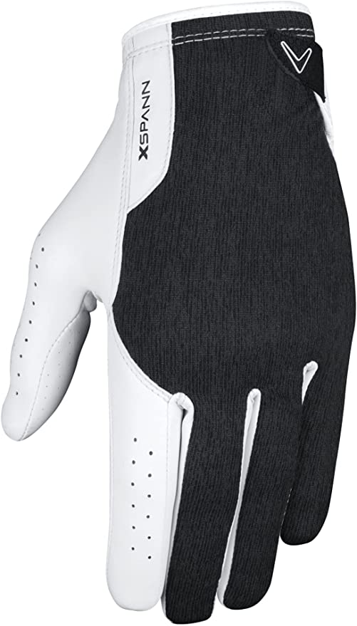 Mens Callaway X Spann Compression Fit Premium Cabretta Leather Golf Gloves