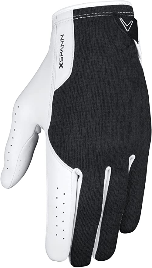 Mens Callaway X Spann Compression Fit Premium Cabretta Leather Golf Gloves