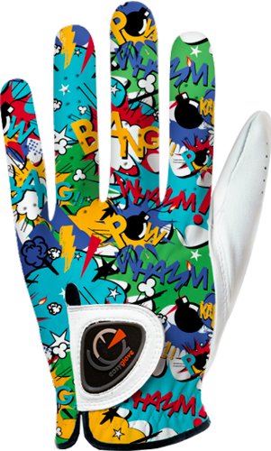 Mens Easyglove Comics Bang Blue Golf Gloves