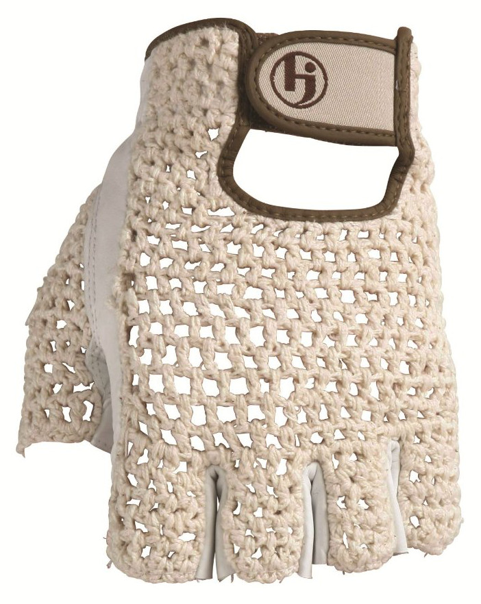 Mens HJ Glove Snow White Original Half Finger Golf Gloves