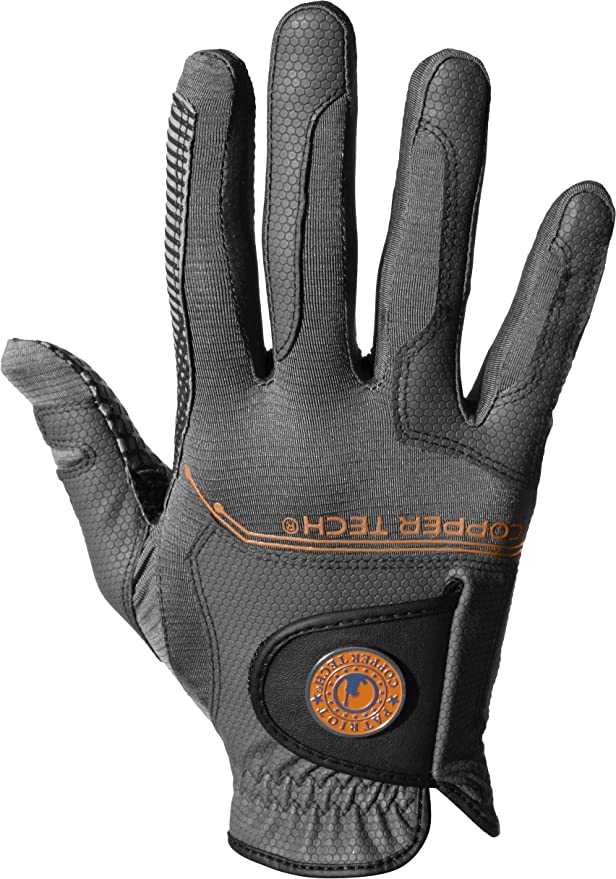 Mens Copper Tech Spider Tacky Grip Golf Gloves