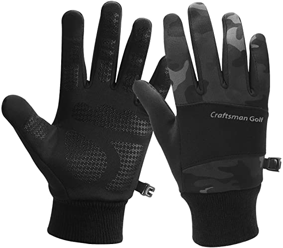 Mens Craftsman Camourflage Winter Soft Touch Screen Golf Gloves