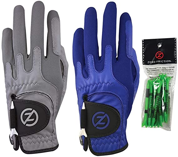 Zero Friction Mens Cabretta Elite 2Pk Golf Gloves