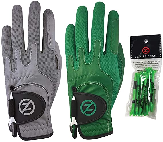 Zero Friction Mens Cabretta Elite 2Pk Golf Gloves