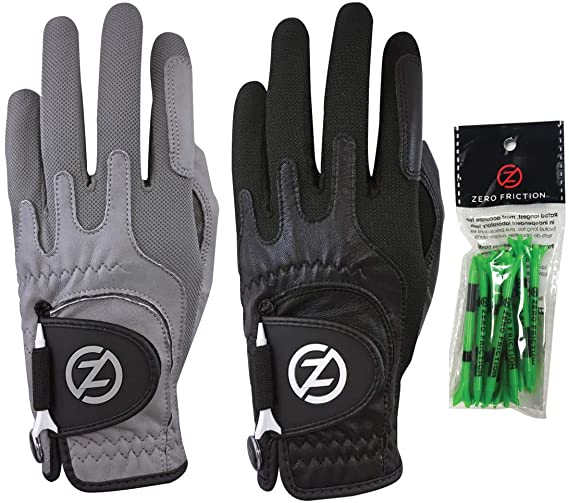 Zero Friction Mens Cabretta Elite 2Pk Golf Gloves