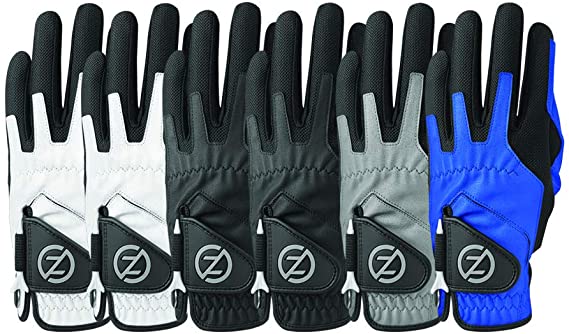 Mens Zero Friction Performance Universal Fit 6Pk Golf Gloves