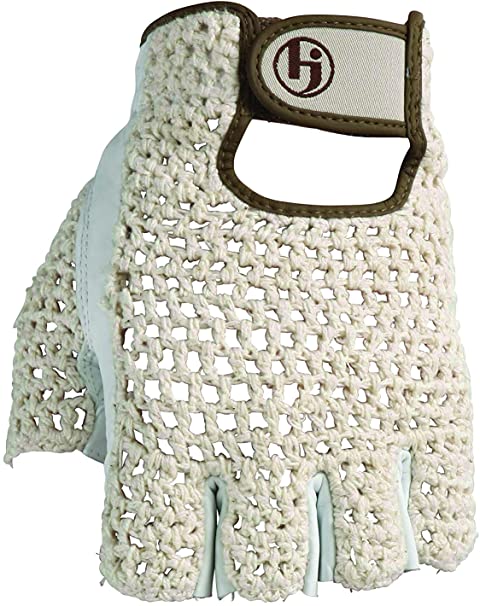 Womens HJ Glove Snow White Original Half Finger Golf Gloves