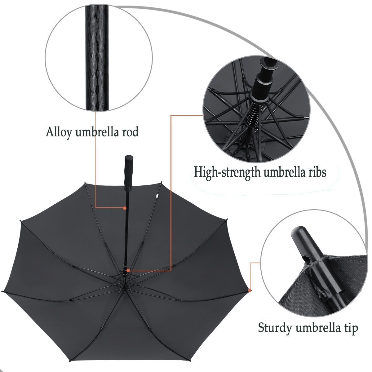 Bodyguard 60 Inch Automatic Open Golf Umbrellas