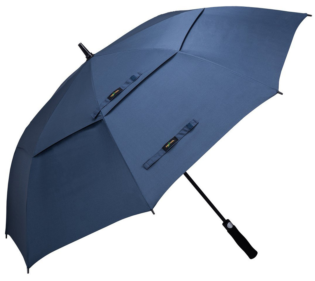 FiskTool Automatic Open Large Double Canopy Windproof Waterproof Golf Umbrellas