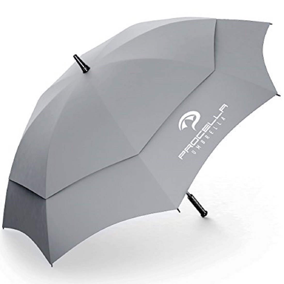 Procella 62 Inch Windproof Waterproof Automatic Open Double Canopy Golf Umbrellas
