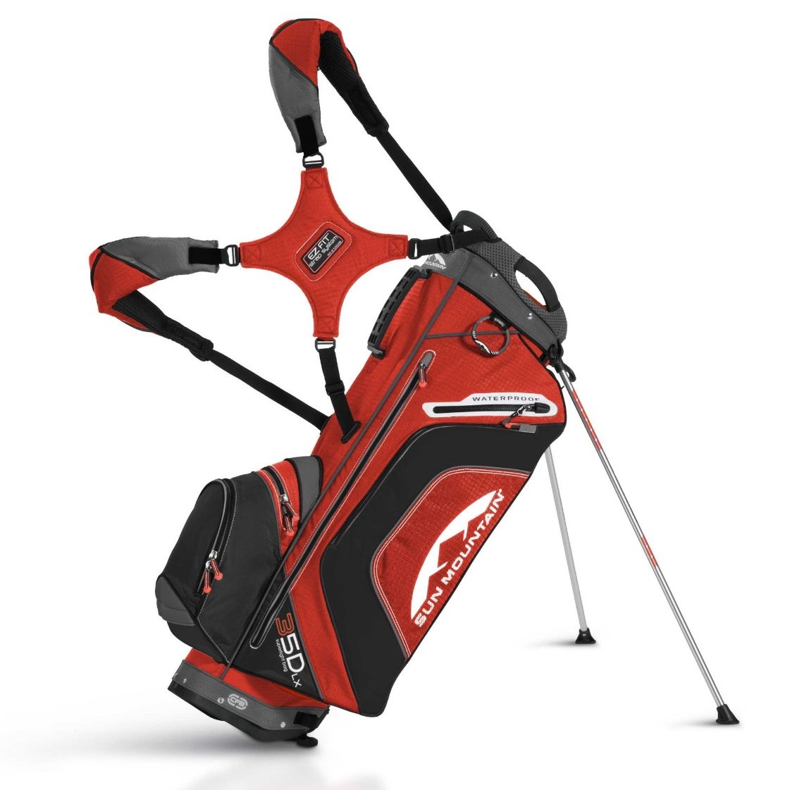 Mens Sun Mountain 2013 Three 5 Deluxe Golf Carry Bags