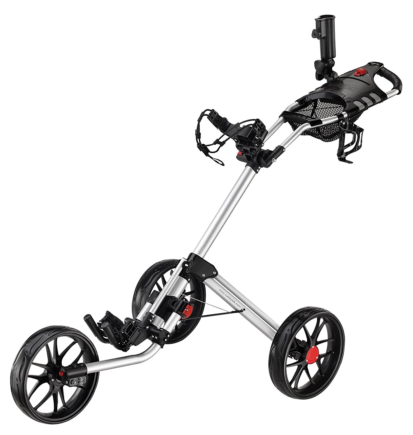 CaddyTek Super Deluxe Quad Fold Golf Push Carts