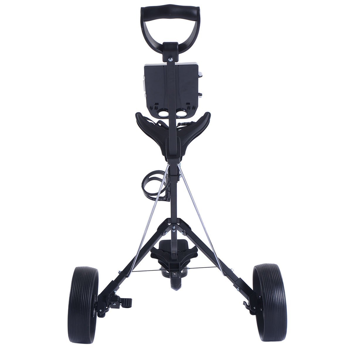 Tangkula Folding 3 Wheel Swivel Golf Push Pull Trolley Carts