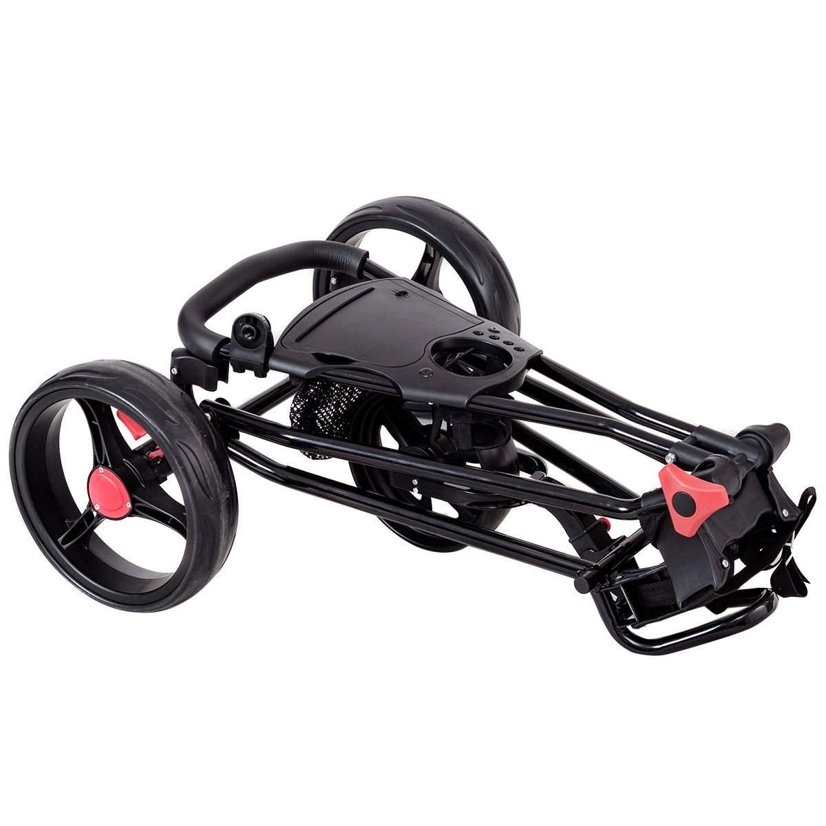 Tangkula Folding Lightweight 3 Wheel Push Pull Trolley Carts