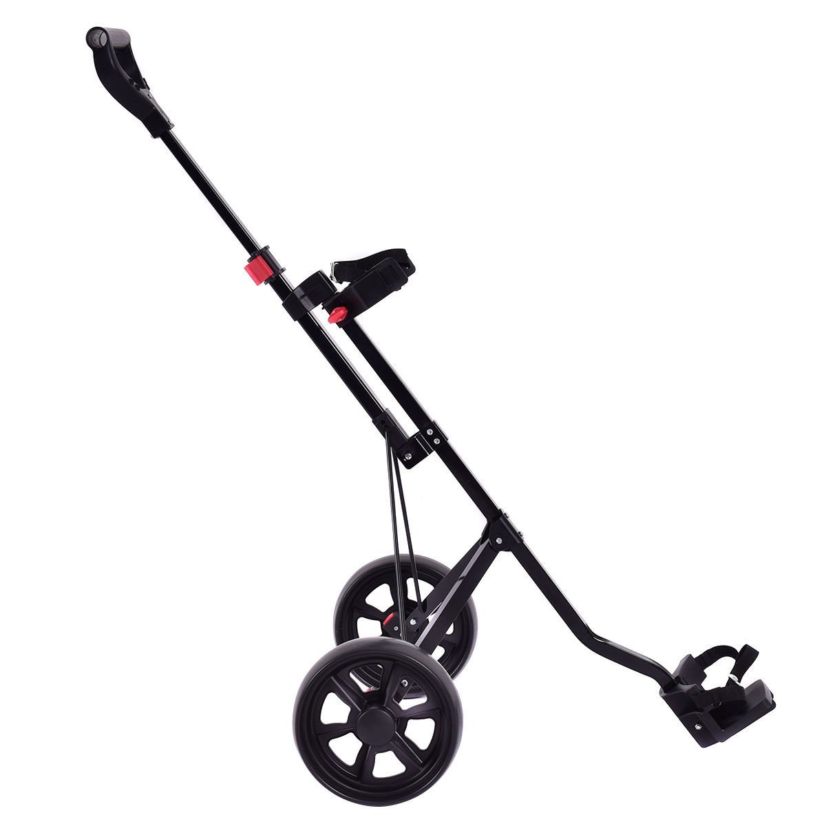 Tangkula Kids Folding 2 Wheel Golf Push Pull Trolley Carts