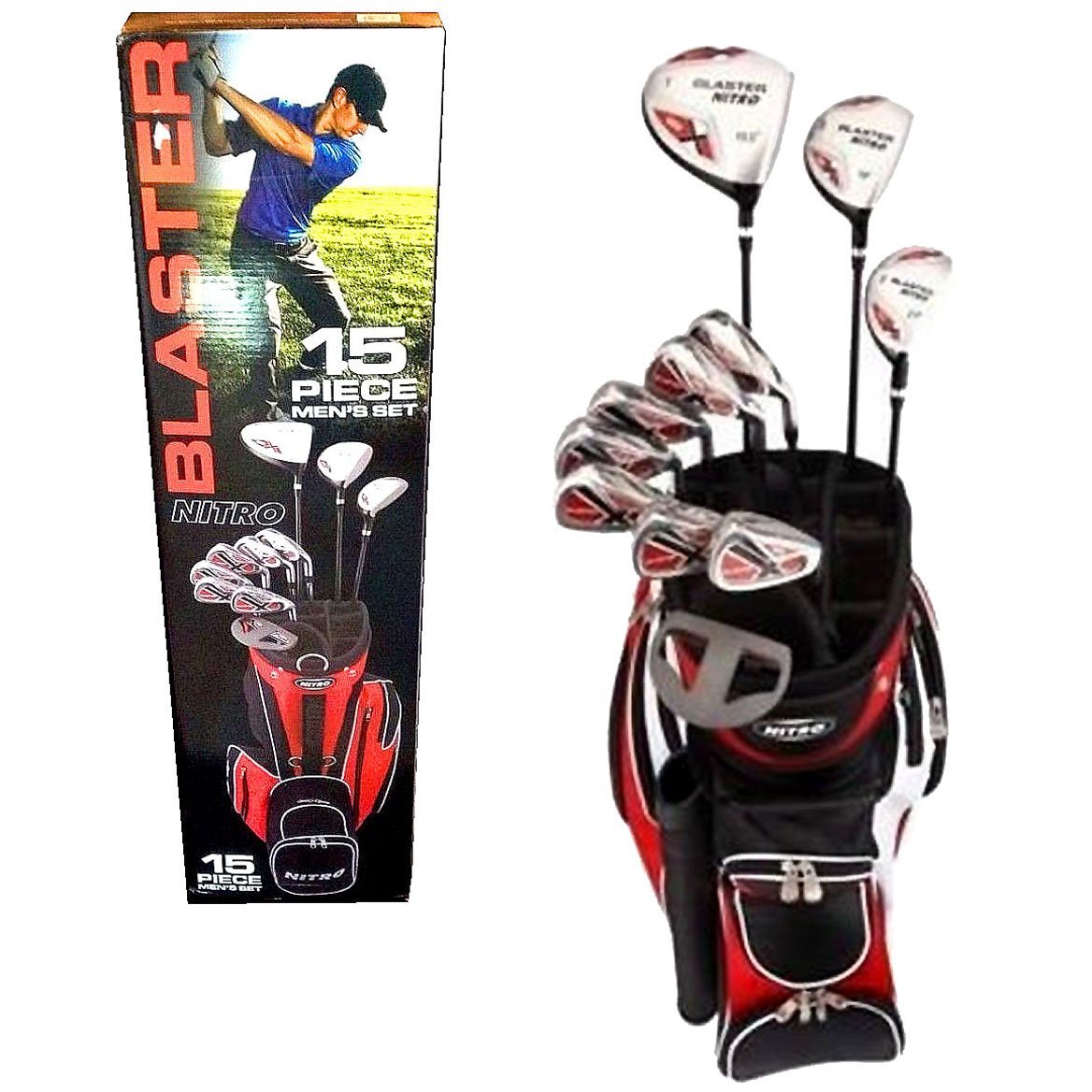 Mens Nitro Blaster 15 Piece Complete Golf Club Sets