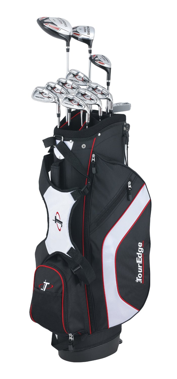 Mens Tour Edge Reaction 3 Complete Golf Club Sets with Stand Bags
